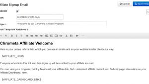 Email Template for Affiliate Program Affiliate Tracking software Online Marketing System