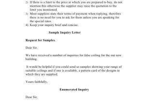 Email Template for Business Inquiry Inquiry Letter