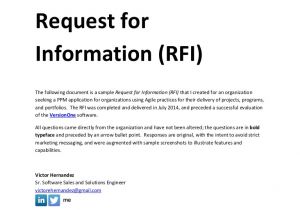 Email Template for Requesting Information Sample Request for Information Rfi Document