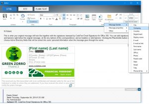 Email Template Outlook 365 Codetwo Email Signatures for Office 365 Screenshots