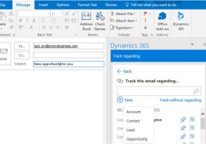 Email Template Outlook 365 the Microsoft Dynamics 365 App for Outlook Encore