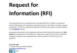 Email Template Request for Information Sample Request for Information Rfi Document