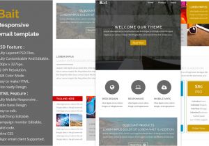 Email Template Responsive Table Bait Responsive Email Template Email Templates On