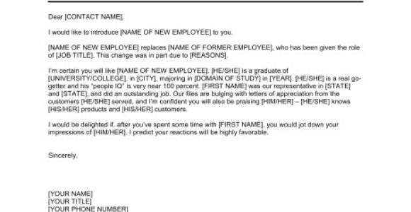 Email Template to Introduce New Employee May I Introduce Our New Employee to You Template