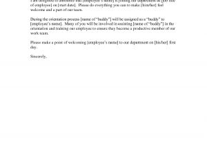 Email Template to Introduce New Employee New Employee Announcement Letter This Sample New