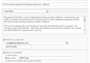 Email Template to Recruiter Review Of Linkedin Recruiter Corporate Edition Referagig
