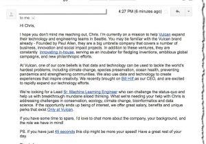 Email Template to Recruiter This Cold Recruiting Email Just Worked On Me Recruiting