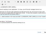 Email Template to Set Up A Meeting Using Amy In Greenhouse for Technical Recruiting X Ai