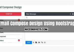 Email Template Using Bootstrap Email Compose Design Using Bootstrap 4