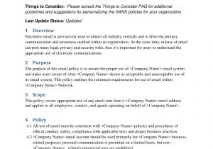 Email Usage Policy Template 9 Email Policy Examples Pdf Examples