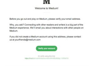 Email Verification HTML Template Complete Your Medium Account Registration Really Good Emails