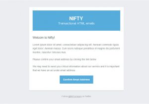 Email Verification HTML Template Email Templates Nifty Admin Template