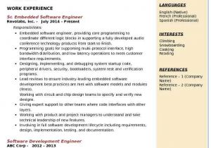 Embedded Engineer Resume 1 Year Experience Doc Embedded software Engineer Resume Samples Qwikresume