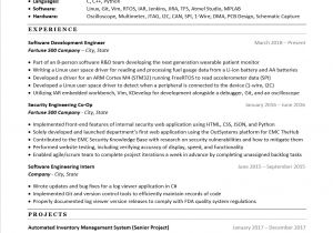 Embedded Engineer Resume 1 Year Experience Doc Overview for Ha3virus