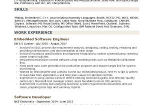 Embedded Engineer Resume 2 Year Experience Embedded software Engineer Resume Samples Qwikresume
