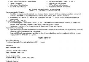 Emergency Medical Technician Basic Resume Professional Emergency Medical Technician Templates to