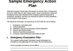 Emergency Response Plan Template for Small Business 11 Sample Emergency Action Plan Templates Sample Templates