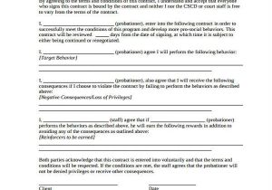 Employee Behavior Contract Template Sample Behavior Contract forms 7 Free Documents In Word