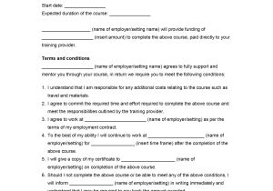 Employee Contracts Templates Employee Training Agreement Template