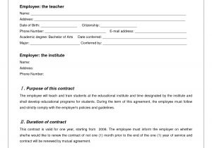 Employee Contracts Templates Free Labor Contract Template Invitation Templates