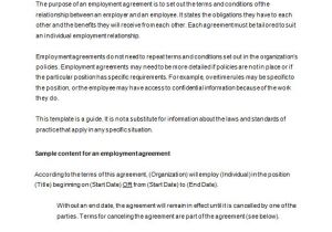 Employee Employer Contract Template 18 Job Contract Templates Word Pages Docs Free