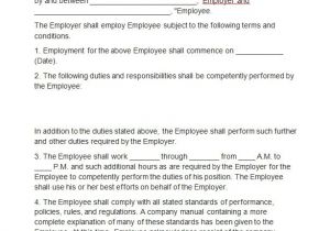 Employee Employer Contract Template 40 Great Contract Templates Employment Construction