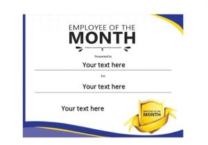 Employee Of the Month Certificate Template with Picture 30 Printable Employee Of the Month Certificates