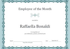 Employee Of the Month Certificate Template with Picture Employee Of the Month Certificate Template Template Haven