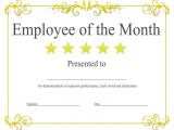 Employee Of the Month Certificate Template with Picture Employee Of the Month Template E Commerce