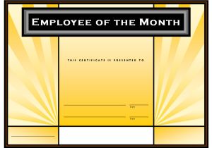 Employee Of the Week Certificate Template Blank Employee Of the Month Certificate Template 471411