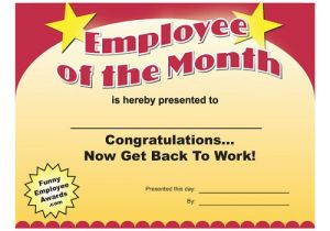 Employee Of the Week Certificate Template Employee Of Month Certificate Download This Funny