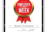 Employee Of the Week Certificate Template Employee Of the Week Certificate Template Stock Vector Art
