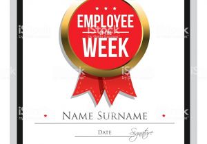 Employee Of the Week Certificate Template Employee Of the Week Certificate Template Stock Vector Art
