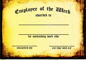 Employee Of the Week Certificate Template Employee Of the Week Stock Illustration Image Of Award