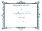 Employee Of the Week Certificate Template Employee Of the Year Certificate Template Just B Cause