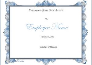 Employee Of the Week Certificate Template Employee Of the Year Certificate Template Just B Cause
