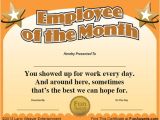 Employee Of the Week Certificate Template Funny Employee Awards 101 Funny Awards for Employees