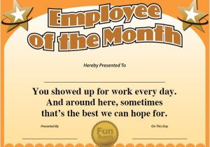 Employee Of the Week Certificate Template Funny Employee Awards 101 Funny Awards for Employees