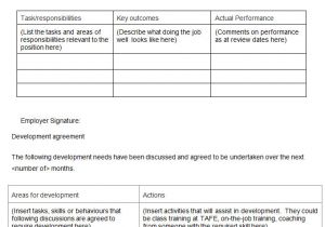 Employee Performance Contract Template Hr Strategy Template 31 Word Pdf Documents Download