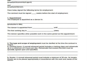Employee Performance Contract Template Sample Performance Contract form Free Documents In Word Pdf