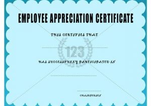 Employee Recognition Certificates Templates Free Employee Appreciation Certificate Template Certificate