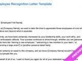Employee Recognition Email Template Employee Recognition Letter Template
