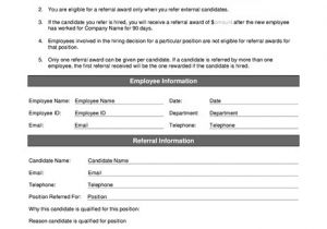 Employee Referral Program Email Template Employee Referral Program form Template Templates