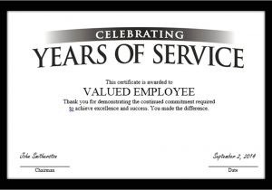 Employee Service Award Certificate Template Employee Service Award Certificate Template Templates