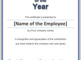 Employee Service Award Certificate Template Perfect Certificate Template for Employee Of the Year with
