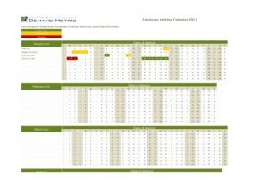Employee Time Off Calendar Template Employee Time Off Calendar Template Printable Calendar