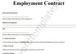 Employers Contract Template Free Printable Employment Contract Sample form Generic