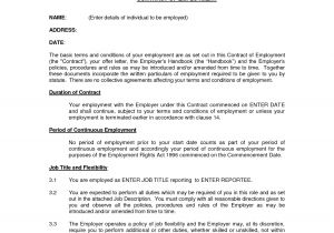Employers Contract Template Printable Sample Employment Contract Sample form Laywers