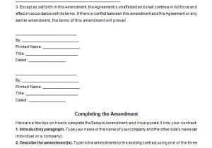 Employment Contract Amendment Template 9 Contract Amendment Templates Word Pdf Google Docs
