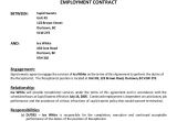 Employment Contract Bc Template Employment Contract